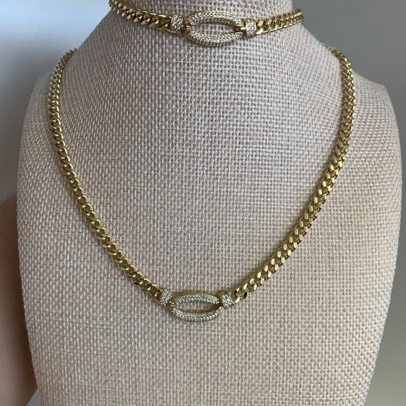 45 cm 3mm stainless steel with 5 microns of 14k gold