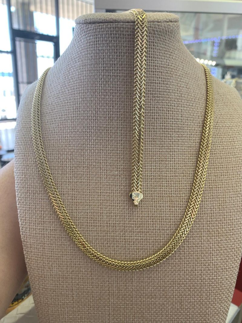 45 50cm stainless steel with 5 microns of 14k gold
