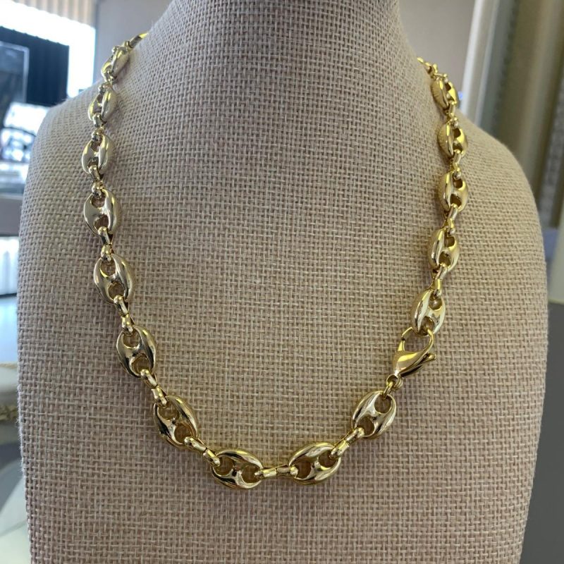 45 cm stainless steel with 5 microns of 14k gold