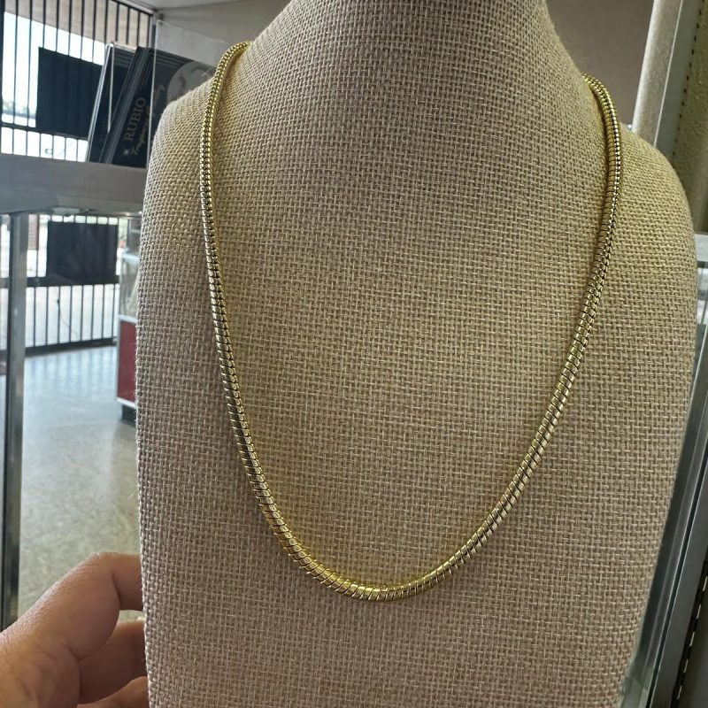 50 cm stainless steel with 5 microns of 14k gold