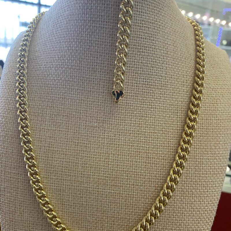 45 cm 5mm stainless steel with 5 microns of 14k gold