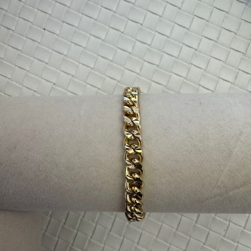 6 to 7 cm stainless steel with 5 microns of 14k gold