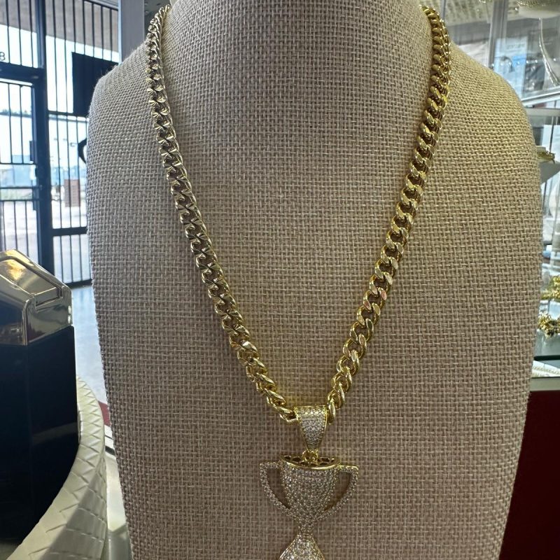 60 cm for men stainless steel with 5 microns of 14k gold