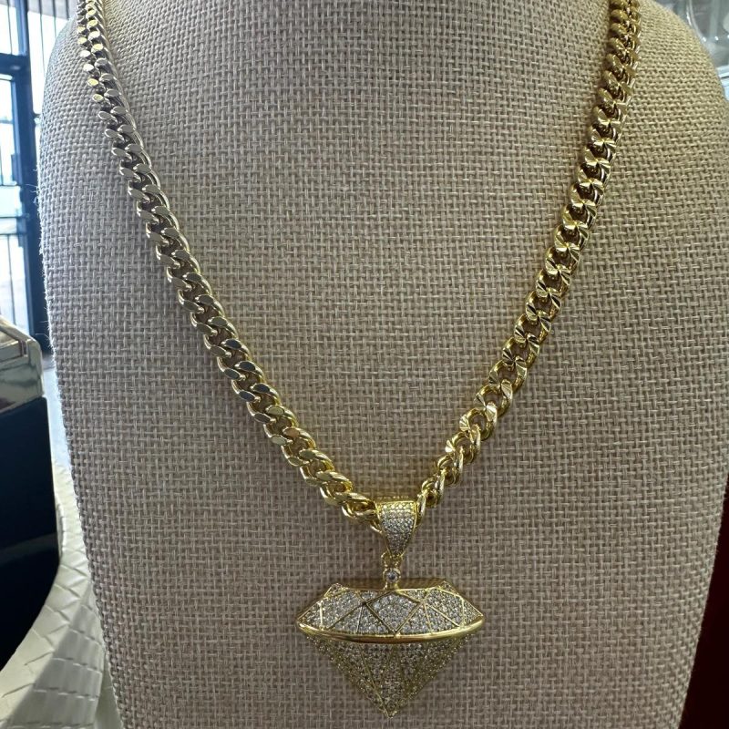 60 cm for men stainless steel with 5 microns of 14k gold