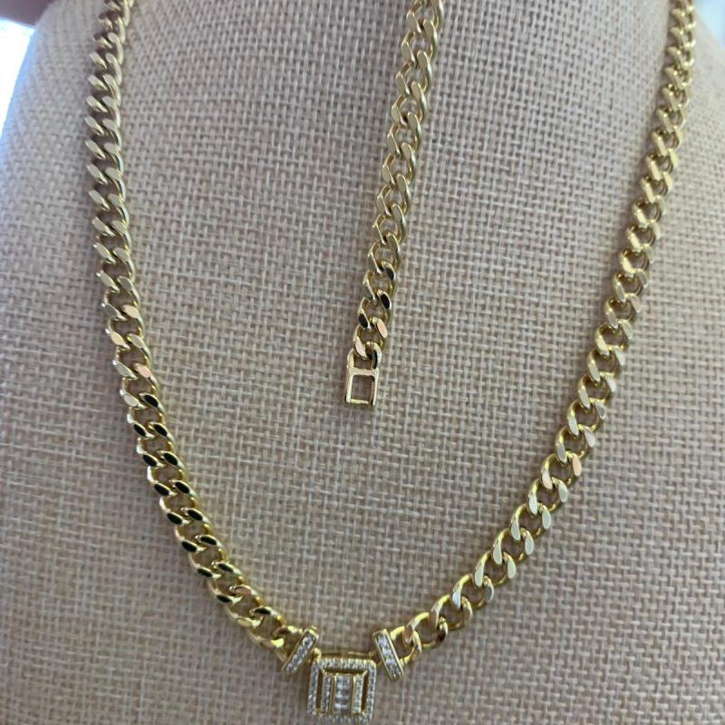 50 cm stainless steel with 5 microns of 14k gold