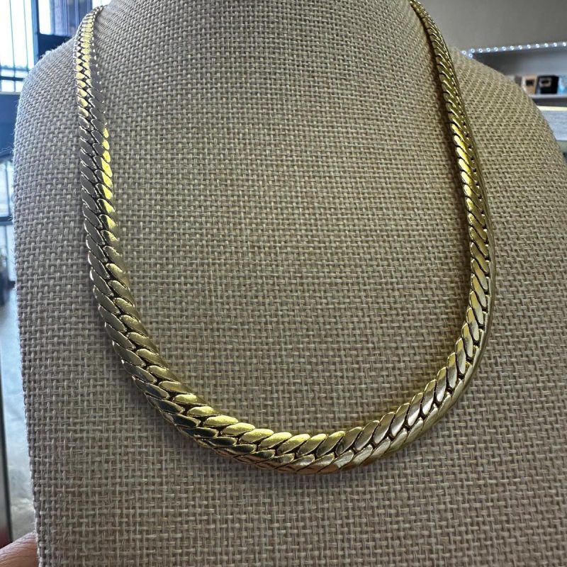 55 cm 5mm stainless steel with 5 microns of 14k gold