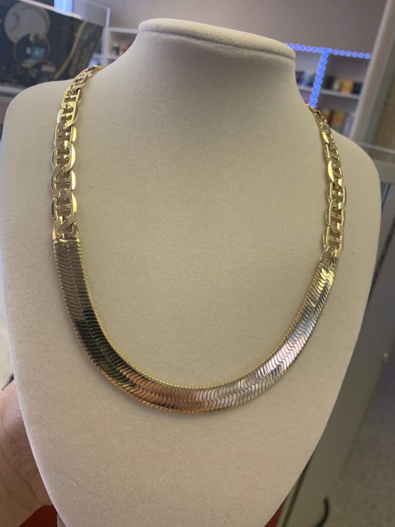 Stainless steel with 5 microns of 14k gold
