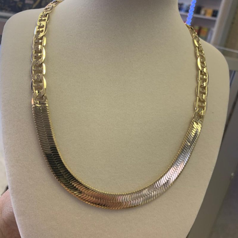 Stainless steel with 5 microns of 14k gold