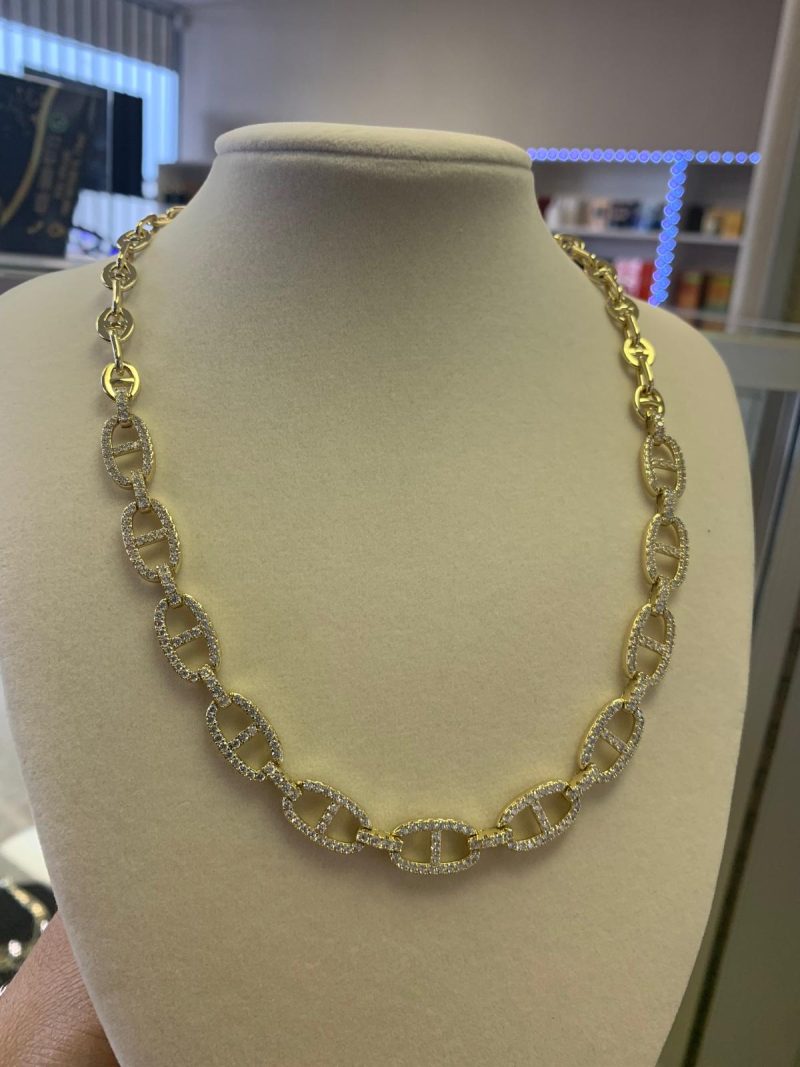Stainless steel with 5 microns of 14k gold