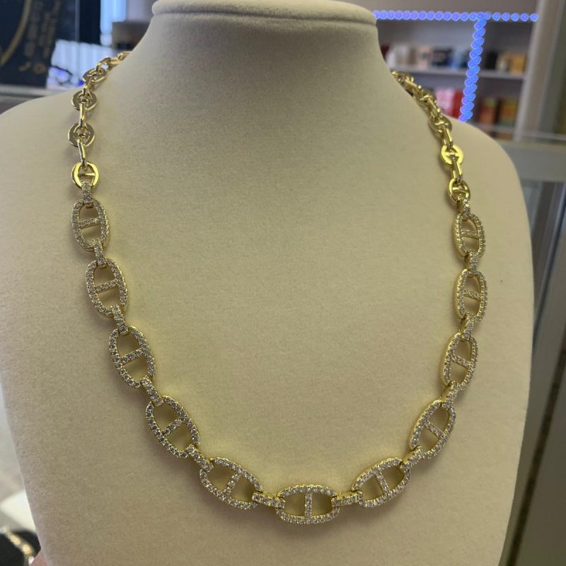 Stainless steel with 5 microns of 14k gold