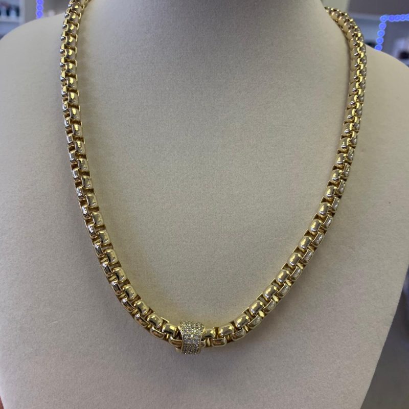 Stainless steel with 5 microns of 14k gold