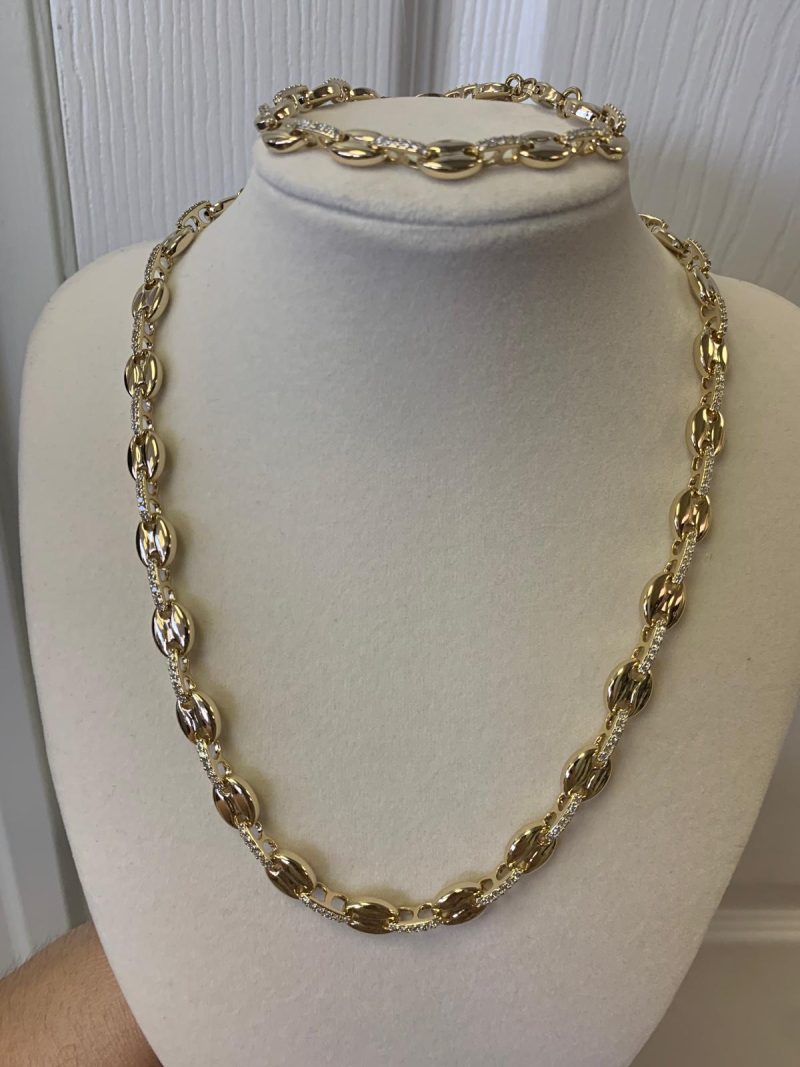 Stainless steel with 5 microns of 14k gold