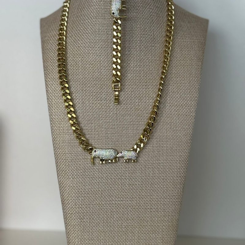 50 cm 5mm stainless steel with 5 microns of 14K gold