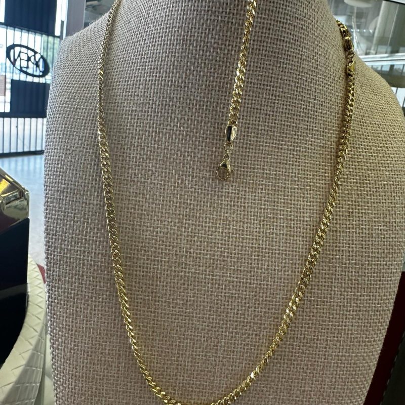 45 cm 5mm stainless steel with 5 microns of 14k gold