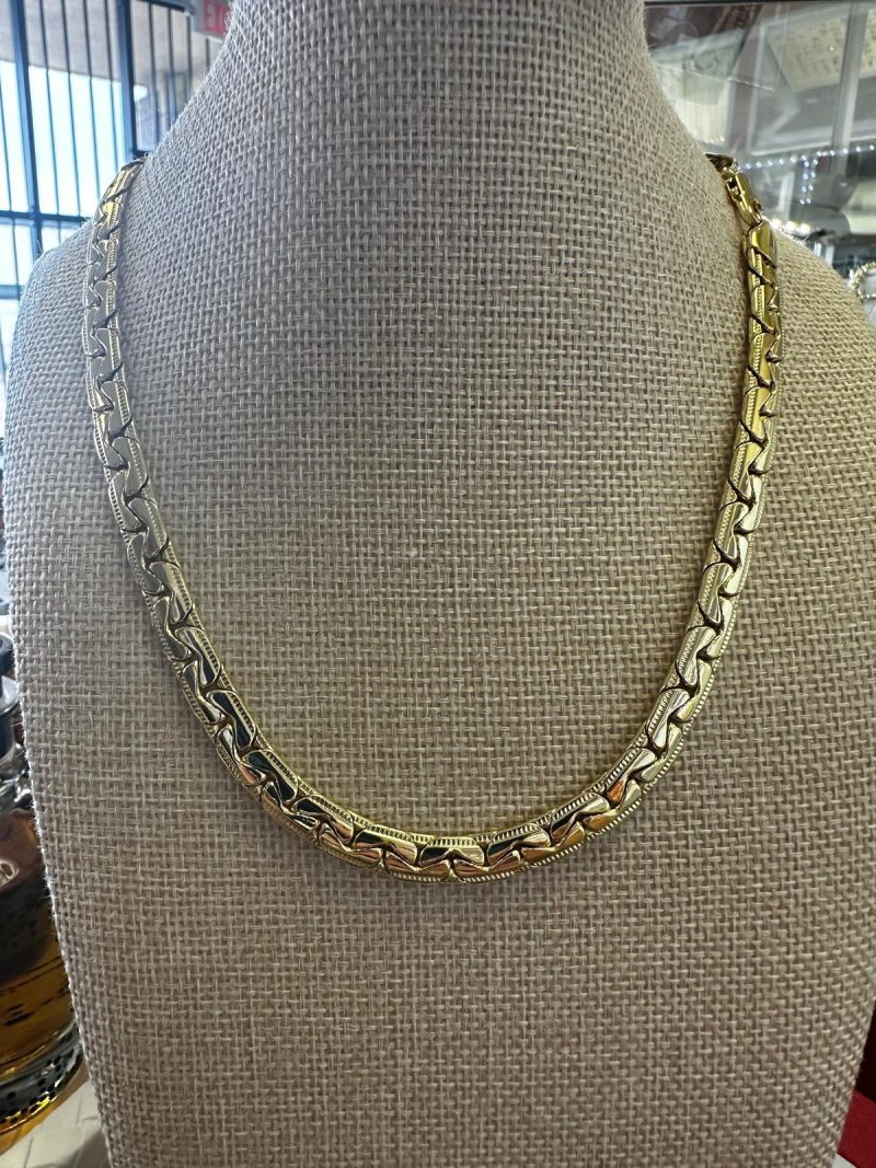 55 cm stainless steel with 5 microns of 14k gold